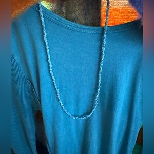 Elegant Blue Beaded Necklace